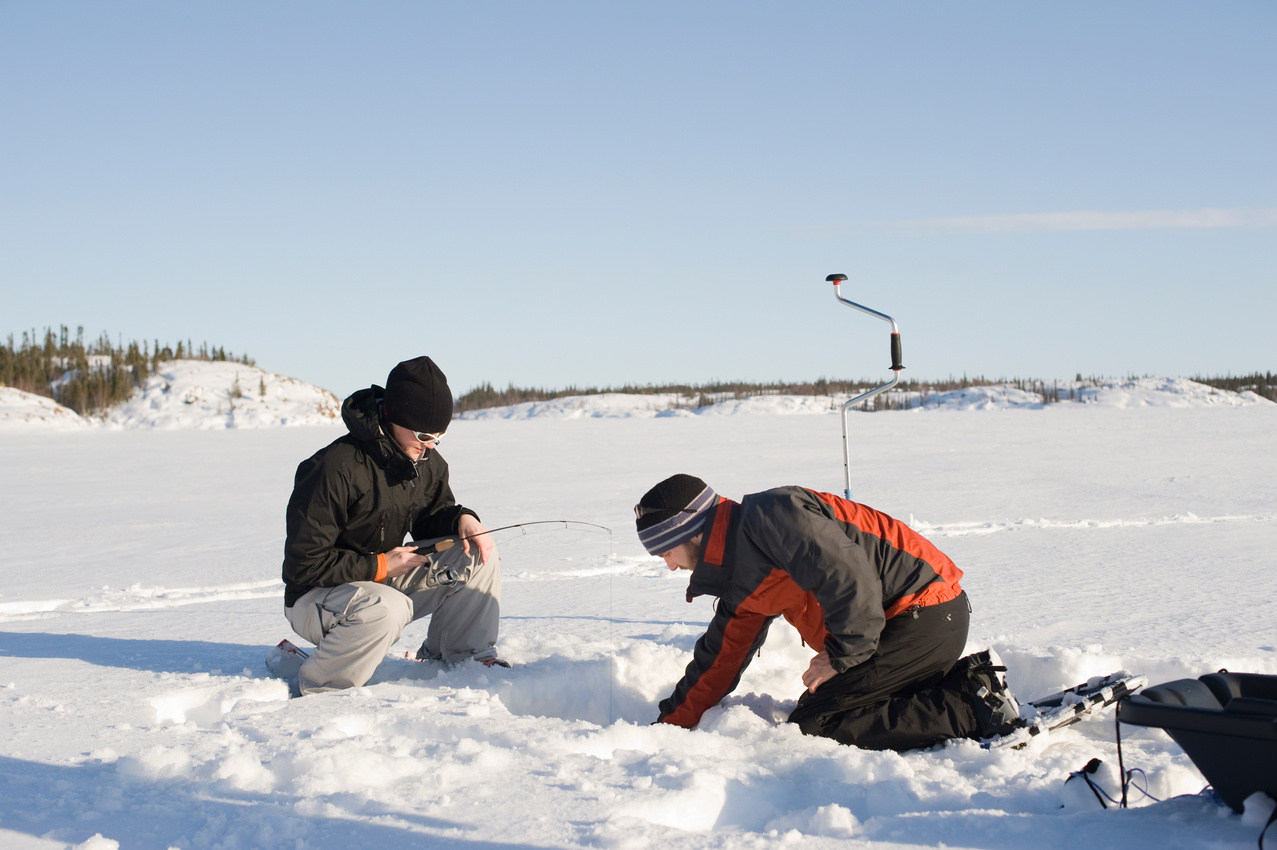 Ice Fishing, Yellowknife.